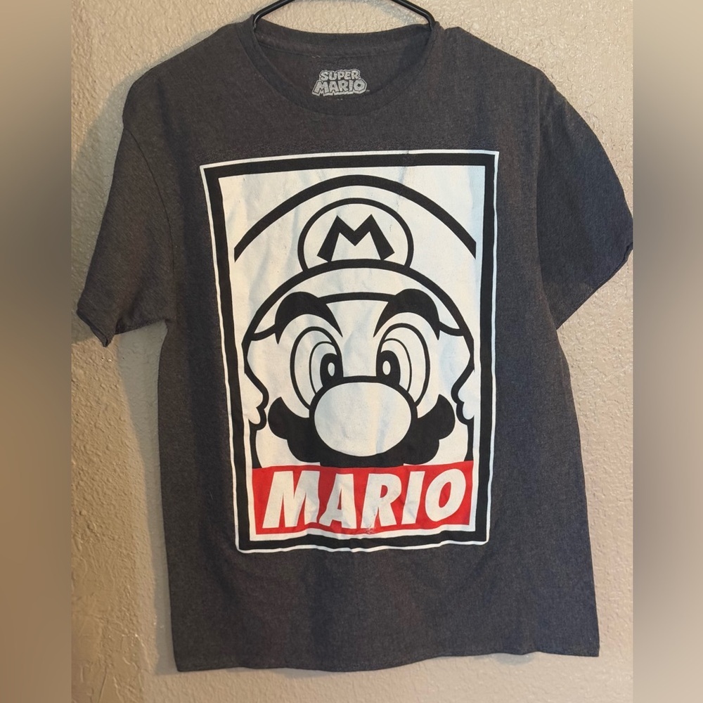 2016 Mario Men’s M Shirt Gamercore Nerdcore 2000s Kid
